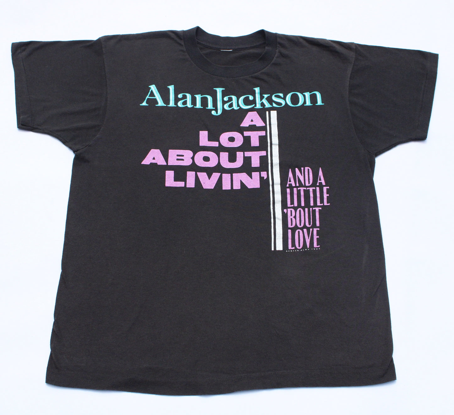 1992 Size Large Alan Jackson "A Lot About Livin'" Tee Shirt