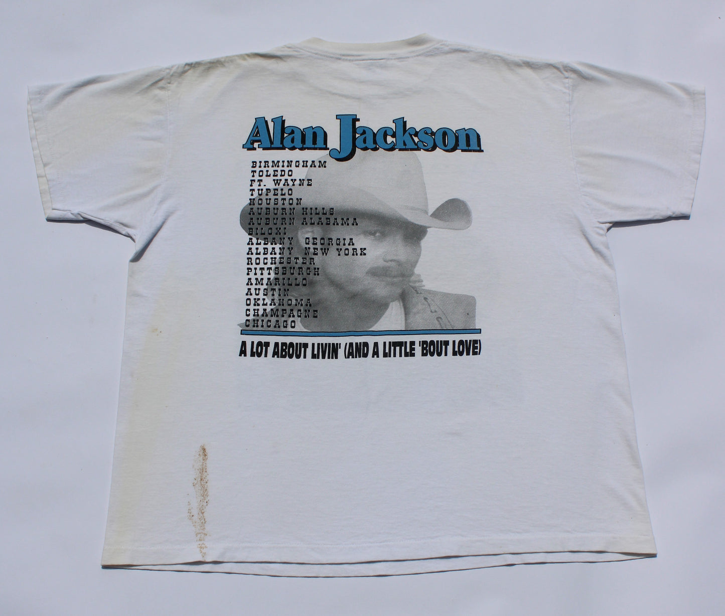 1990's Size XL Alan Jackson "A Lot About Livin' Tou" Tee Shirt