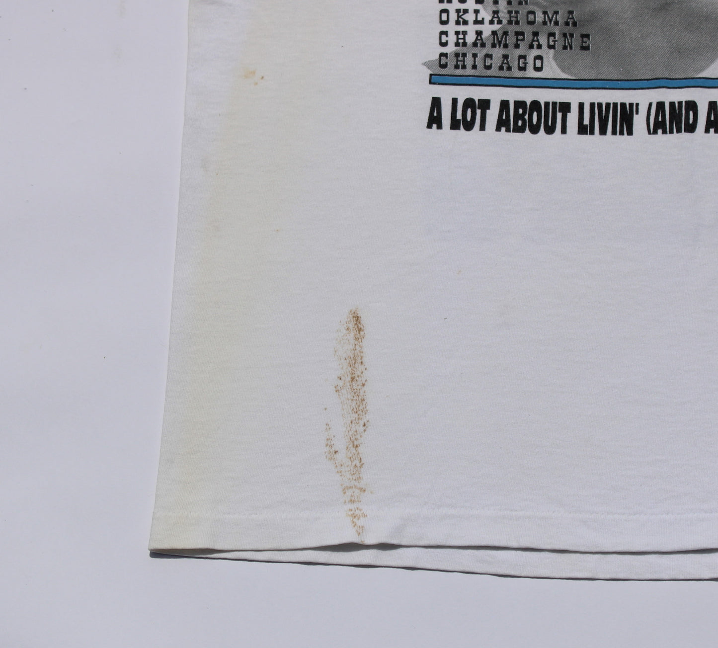 1990's Size XL Alan Jackson "A Lot About Livin' Tou" Tee Shirt