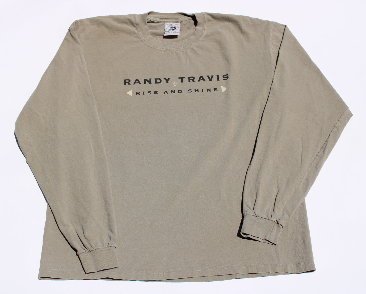 1990's Size XL Randy Travis "Rise And Shine" Long Sleeve Shirt