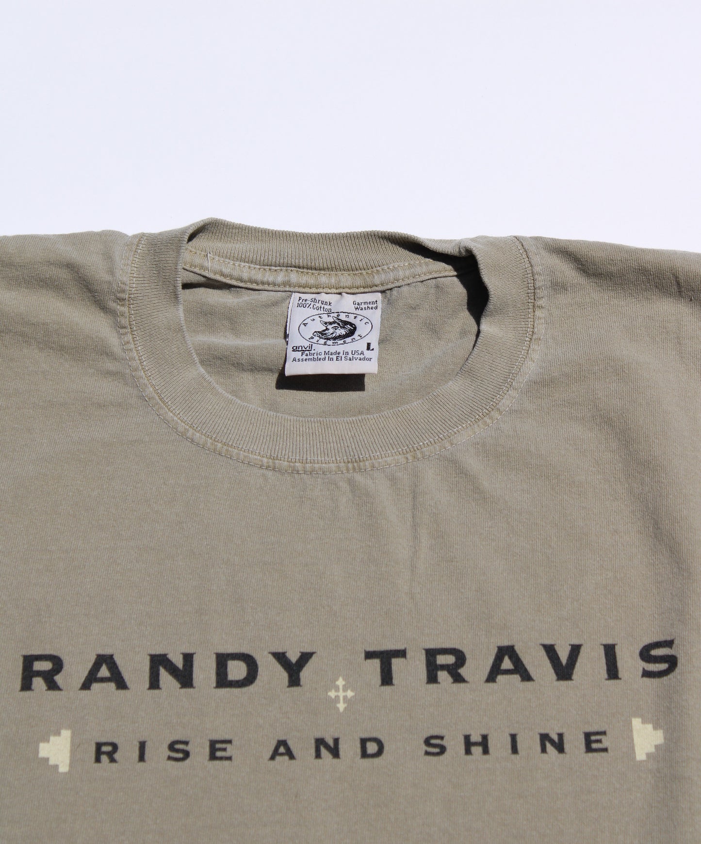 1990's Size XL Randy Travis "Rise And Shine" Long Sleeve Shirt