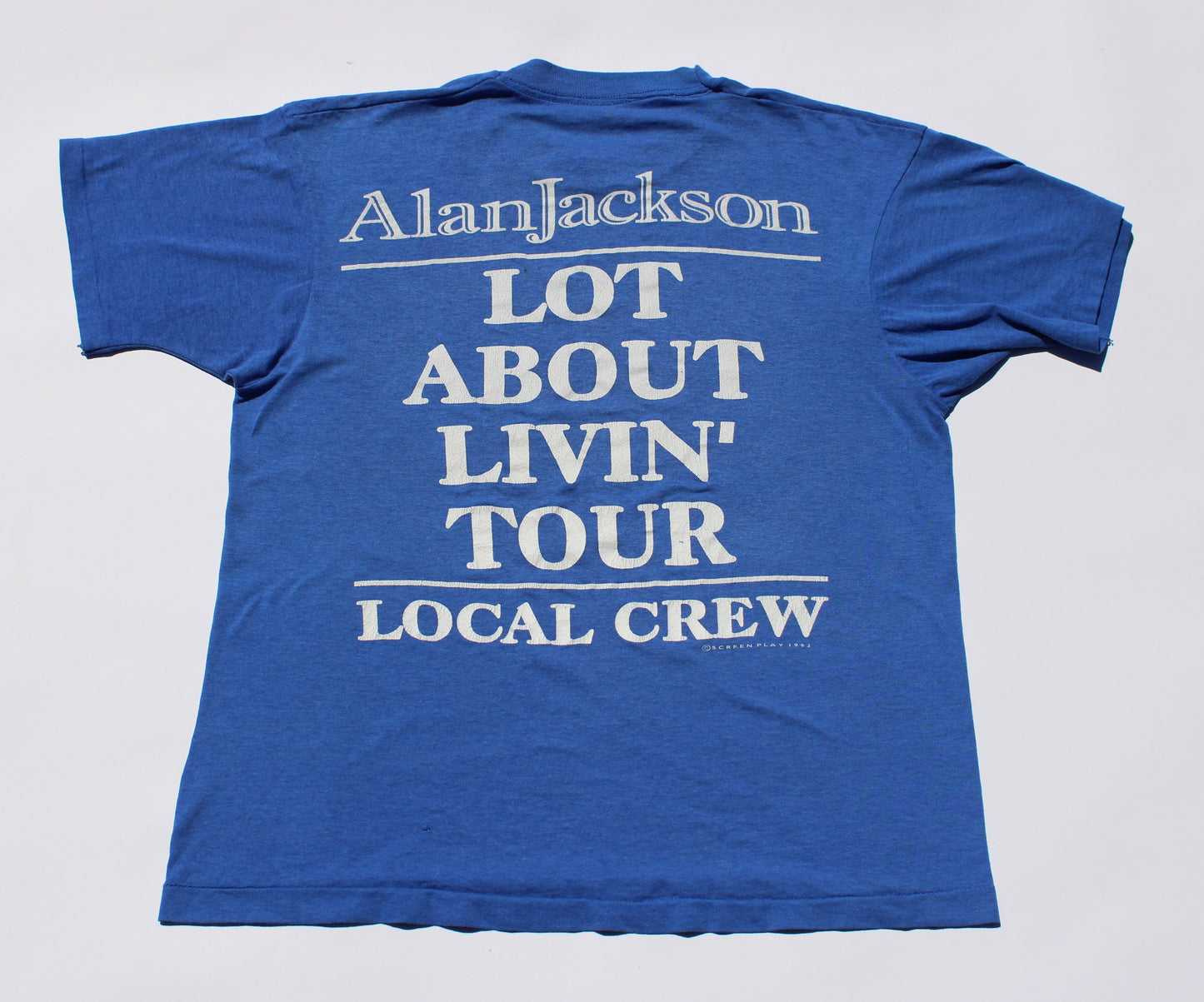 1993 Size Medium Alan Jackson "Lot About Livin' Crew" Tee Shirt