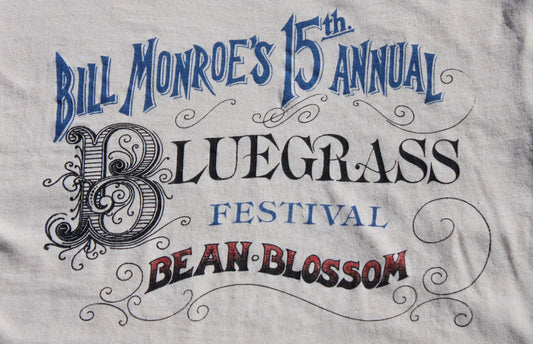 1981 Size Small Bill Monroe "15th Annual Bluegrass Festival" Tee Shirt