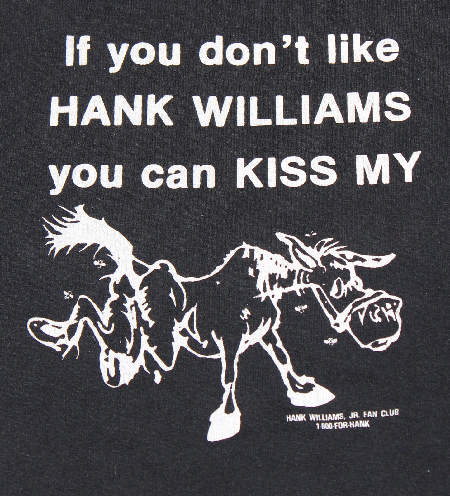 1980's Size Large Hank Williams Jr. "Kiss My..." Tee Shirt
