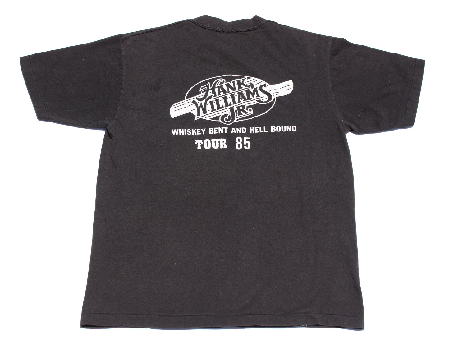 1985 Size Small Hank Williams Jr. "Whiskey Bent And Hell Bound Tour" Tee Shirt