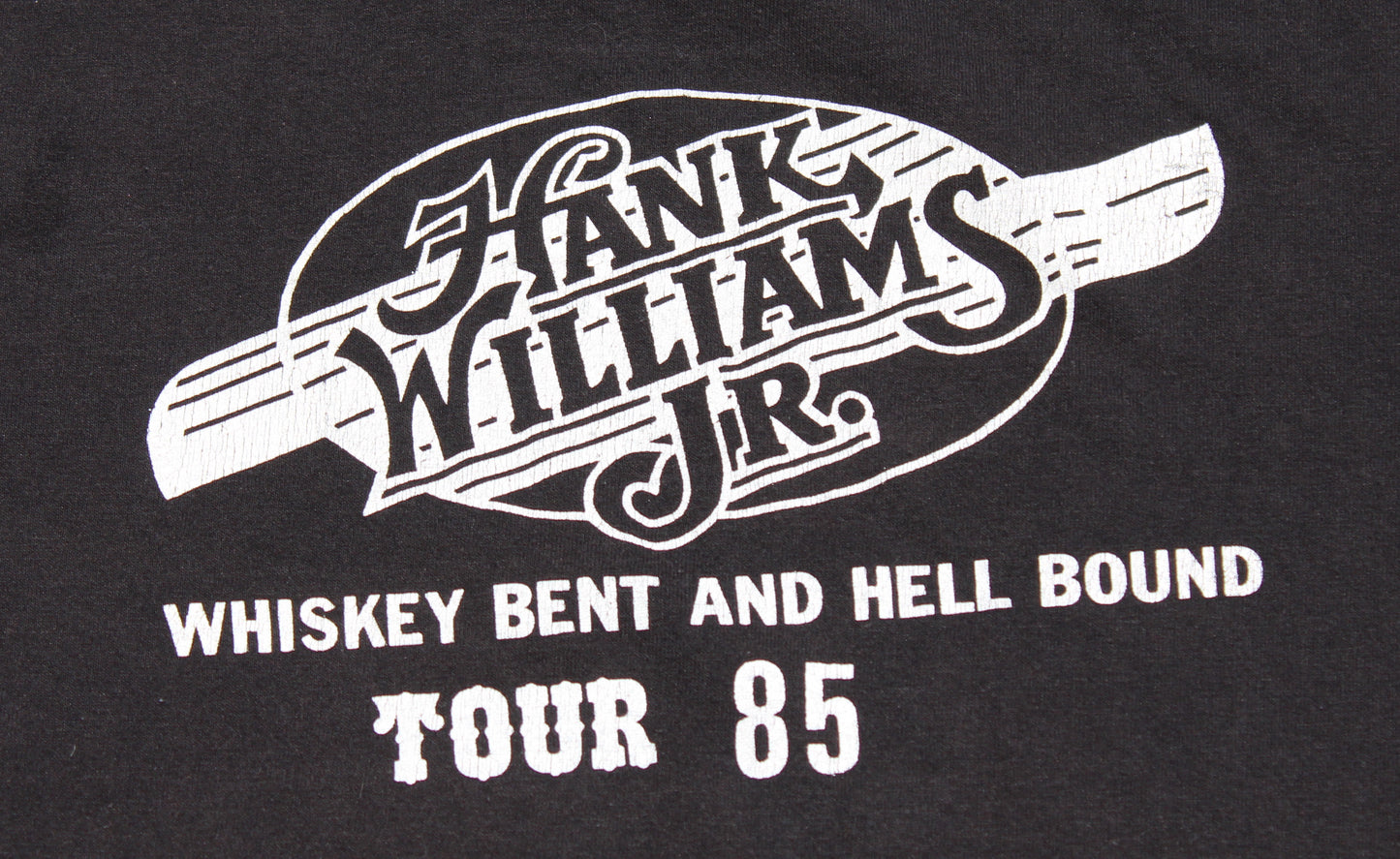 1985 Size Small Hank Williams Jr. "Whiskey Bent And Hell Bound Tour" Tee Shirt