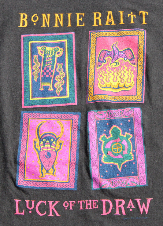 1991 Size Large Bonnie Raitt "Luck Of The Draw Tour" Tee Shirt