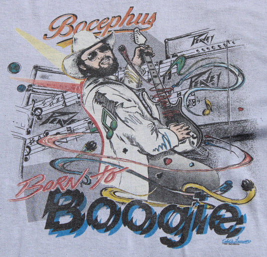 1987 Size Large Hank Williams Jr. "Bocephus-Born To Boogie" Tee Shirt