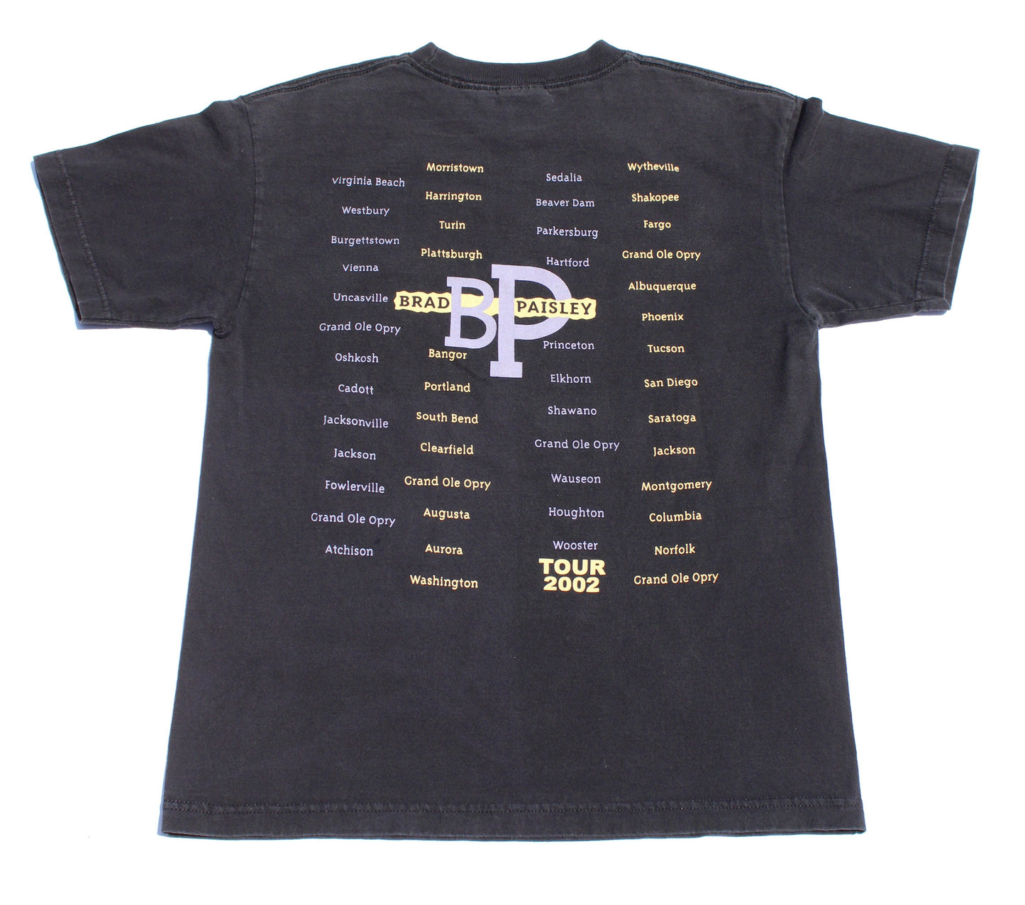 2000 Size Small Brad Paisley "Tour" Tee Shirt