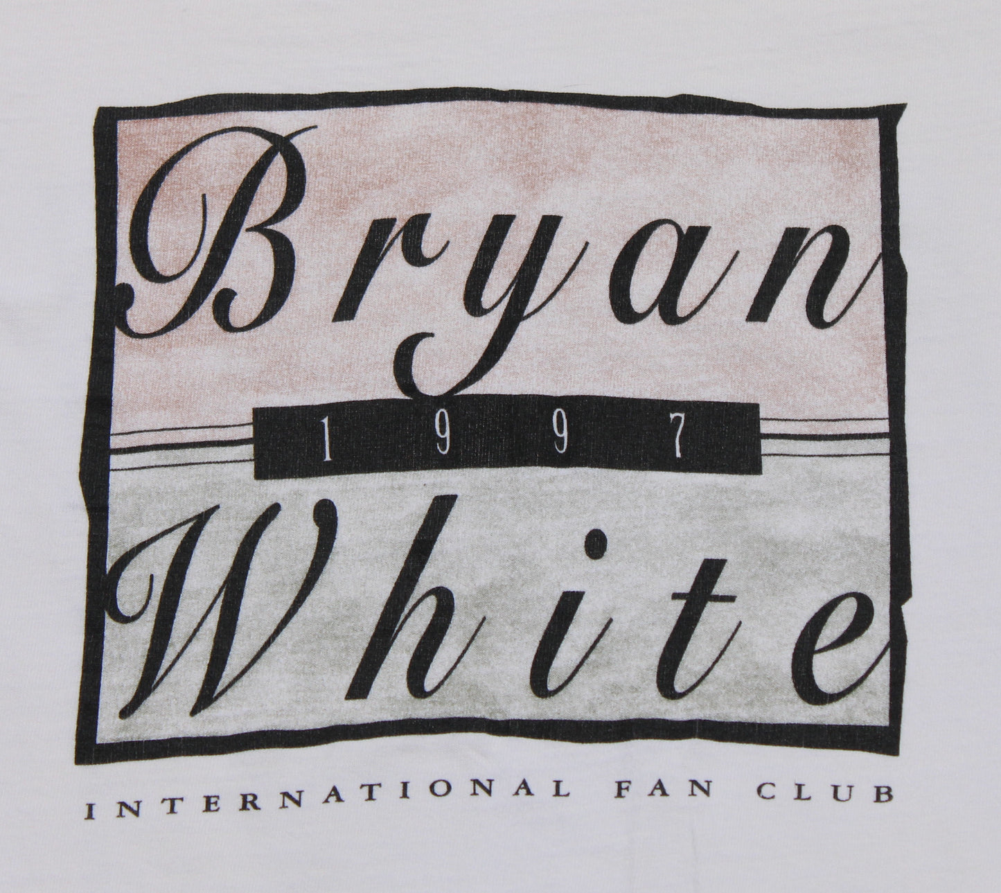 1997 Size Medium Bryan White "Intl Fan Club" Tee Shirt