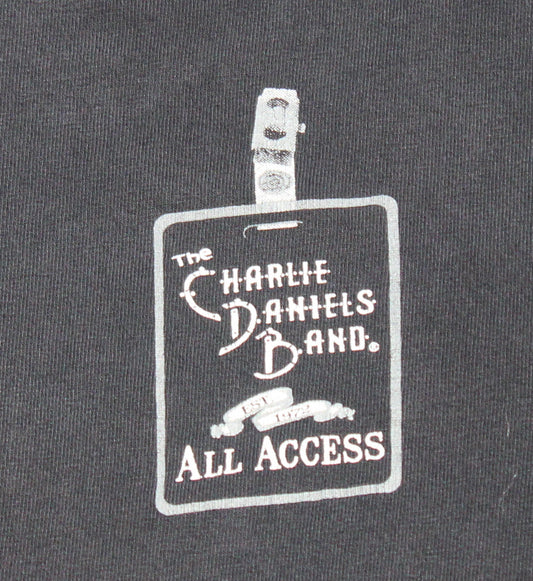 1990's Size Medium Charlie Daniel's Band "Uneasy Rider" Long Sleeve Shirt