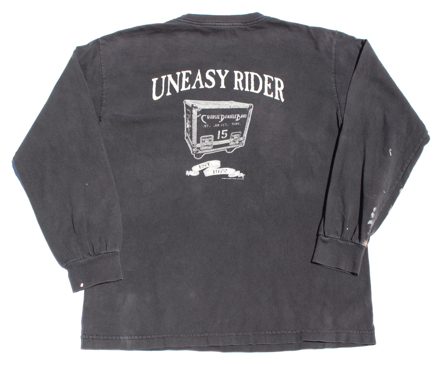 1990's Size Medium Charlie Daniel's Band "Uneasy Rider" Long Sleeve Shirt