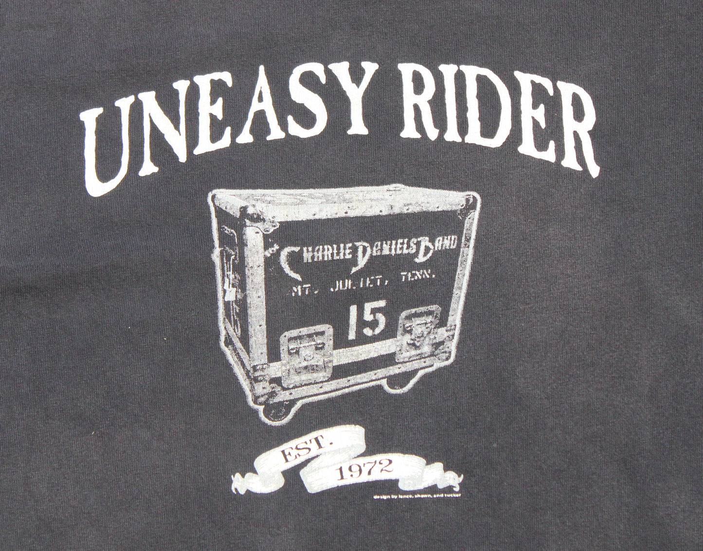 1990's Size Medium Charlie Daniel's Band "Uneasy Rider" Long Sleeve Shirt