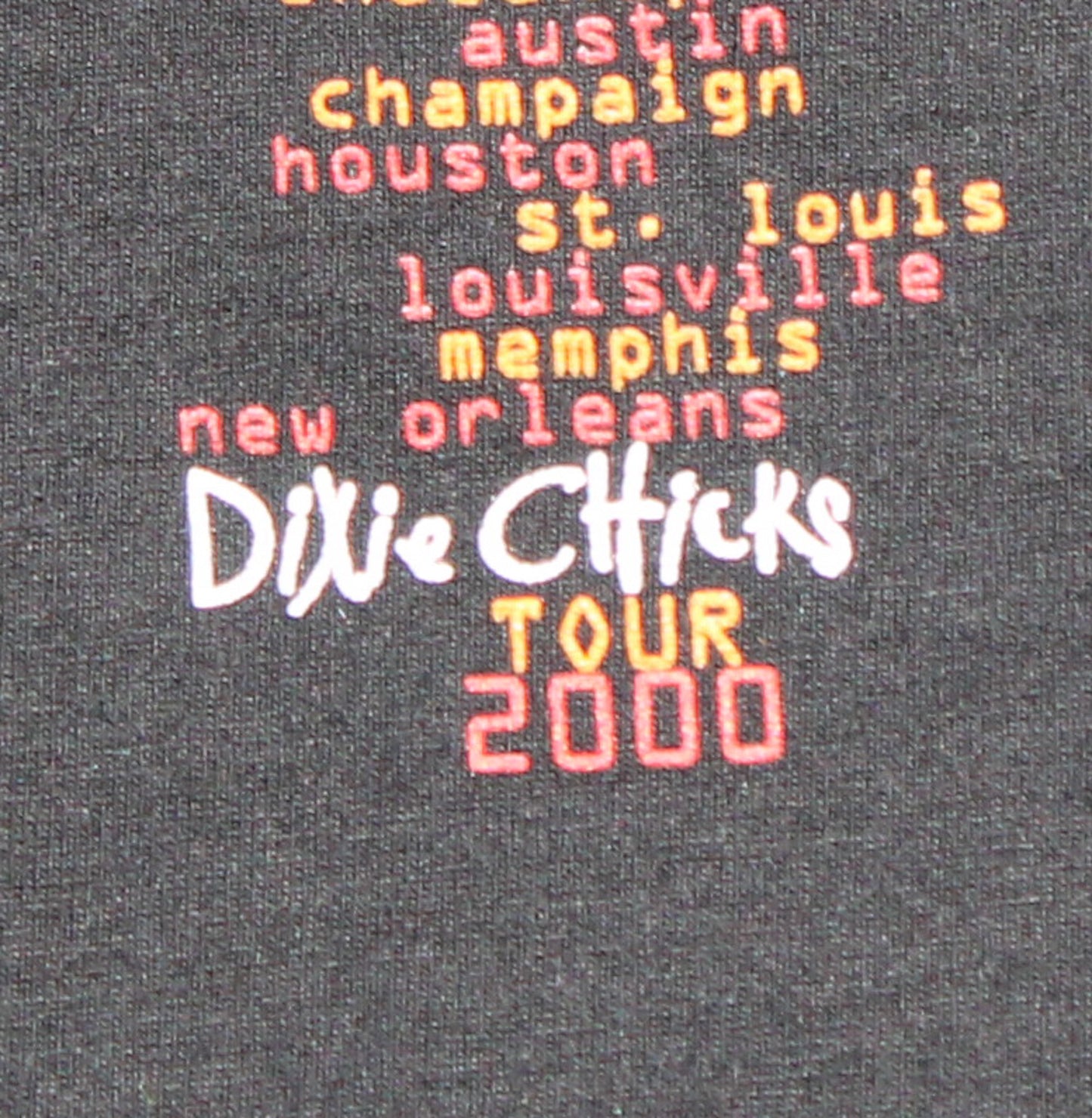 2000 Size Medium Dixie Chicks "Chicks Rule Tour" Tee Shirt