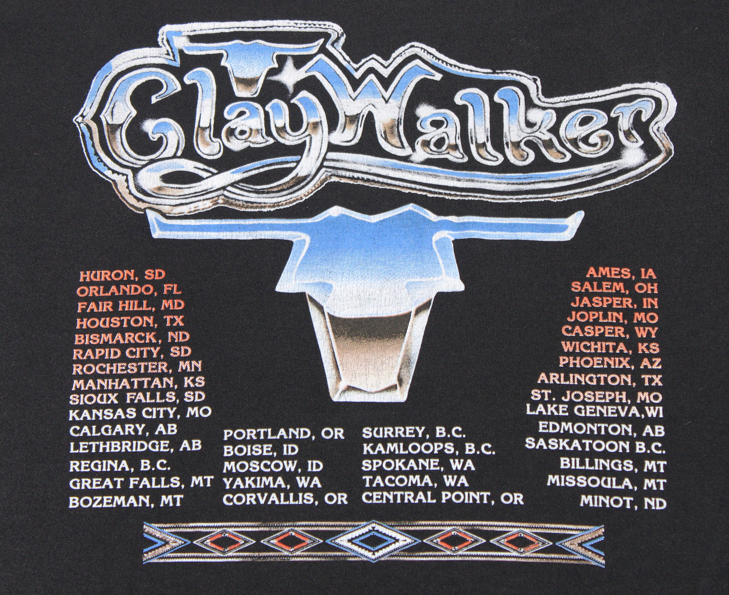 1994 Size XL Clay Walker "Tour" Tee Shirt