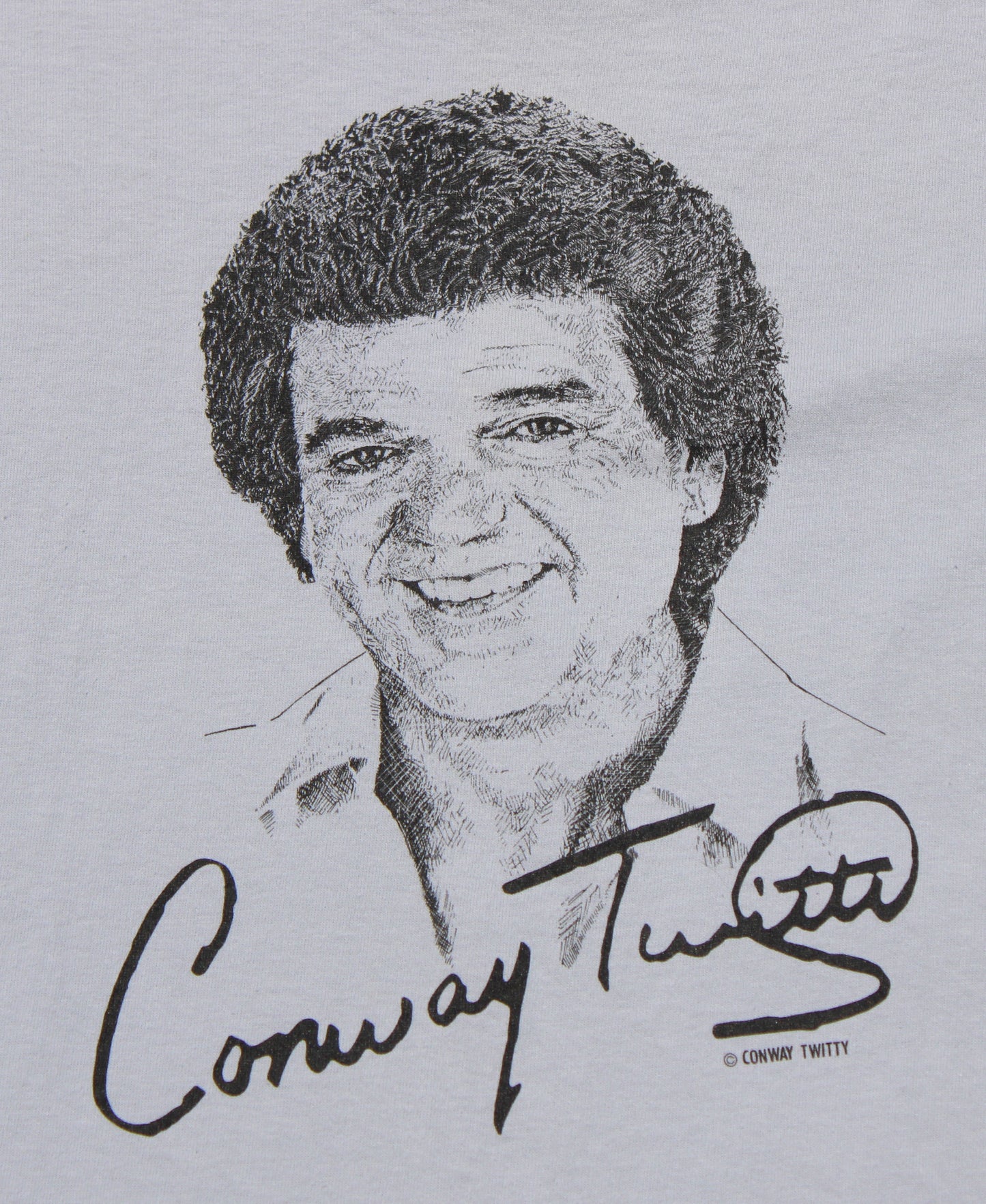 1990's Size Medium Conway Twitty "Face" Tee Shirt