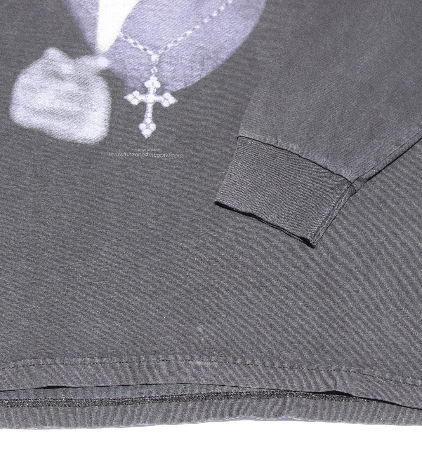 1990's Size XL Tim McGraw "Cross Necklace" Long Sleeve Shirt