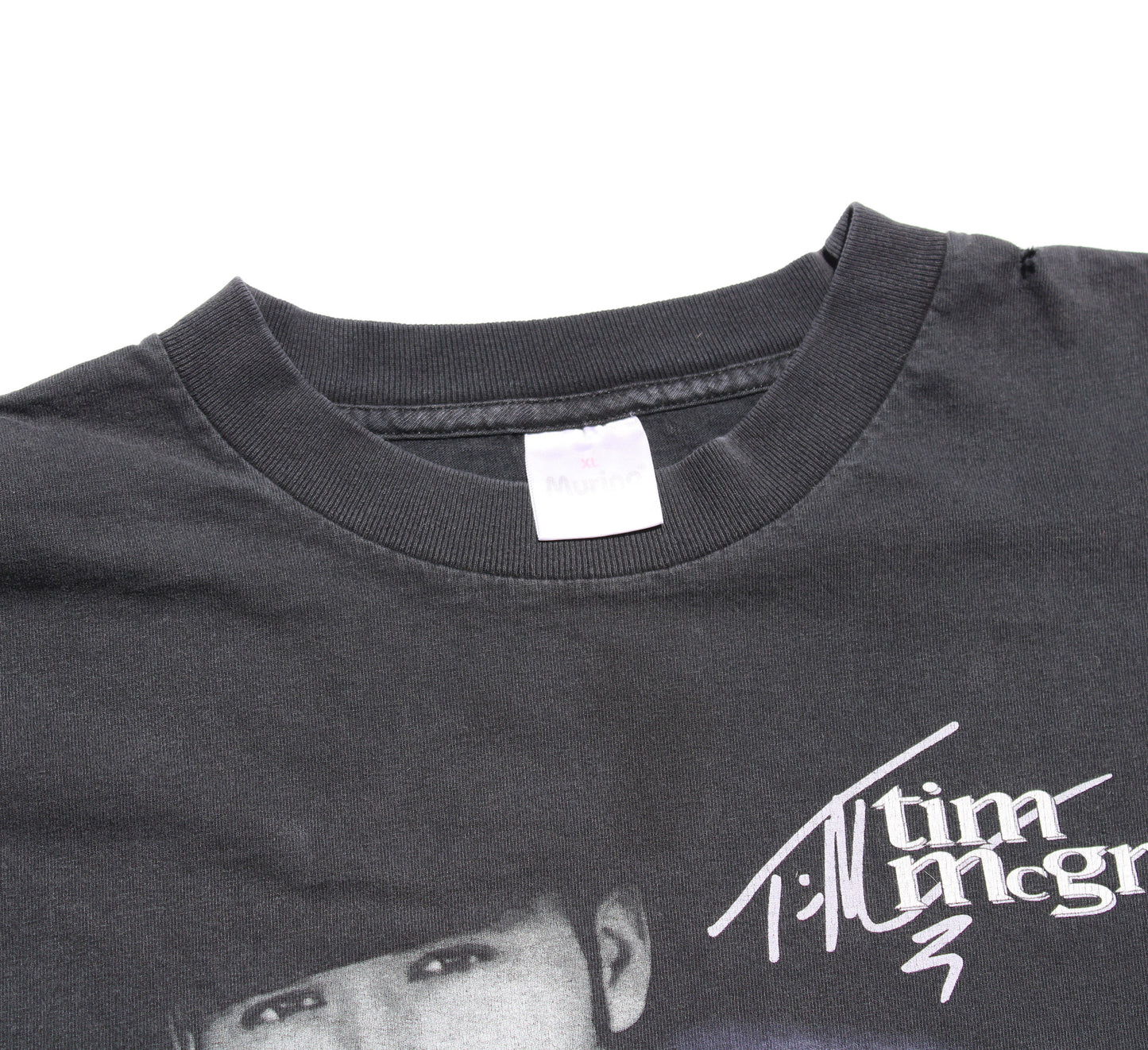1990's Size XL Tim McGraw "Cross Necklace" Long Sleeve Shirt