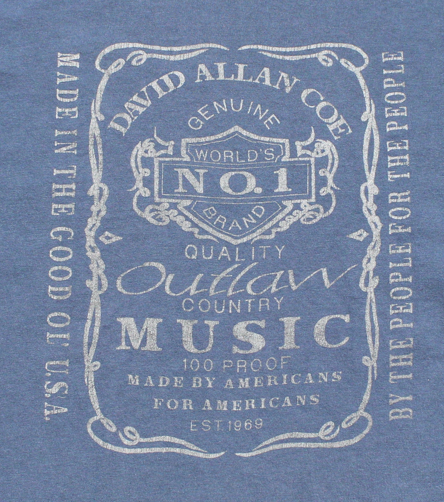 1995 Size Medium David Allan Coe "1969-1995" Long Sleeve Shirt