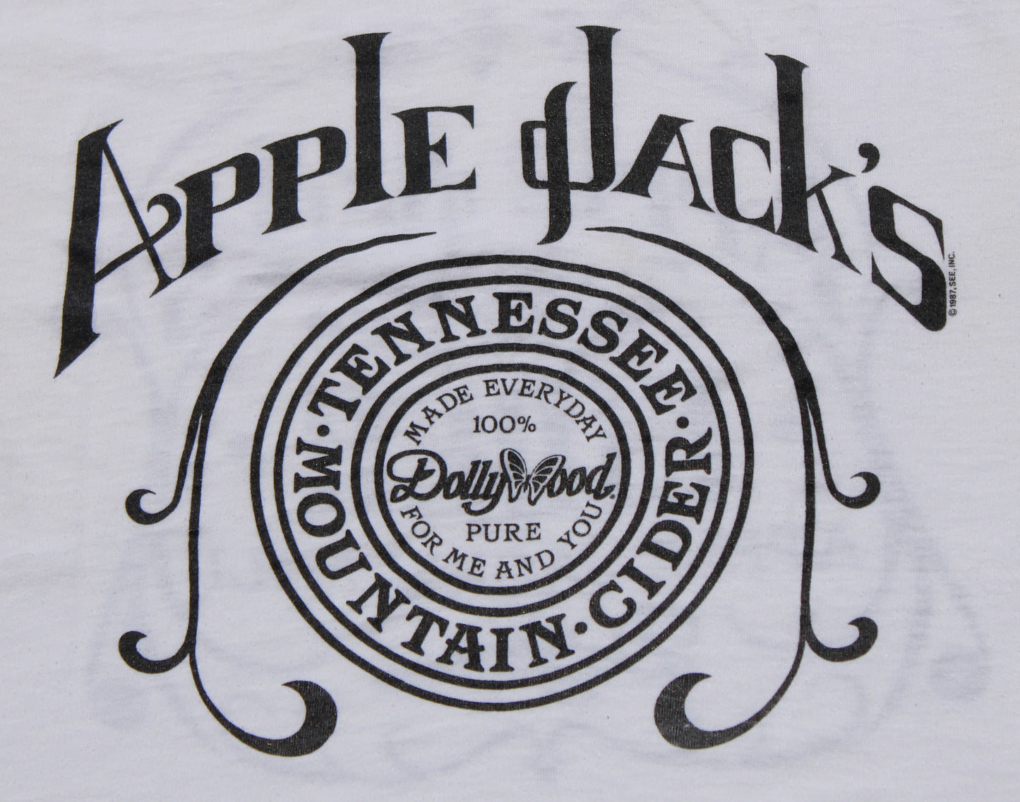 1987 Size Medium Dolly Parton "Apple Jacks Cider-Dollywood" Tee Shirt