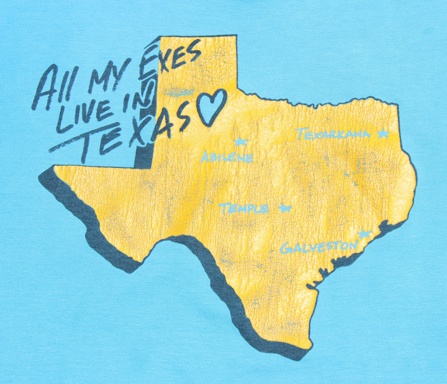 1980's Size Medium George Strait "All My Exes Live In Texas" Tee Shirt