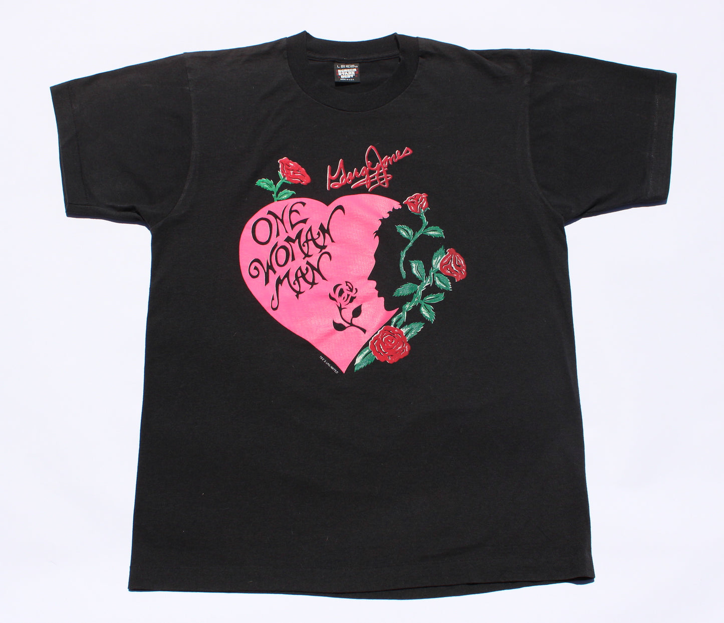 1990's Size Large George Jones "One Woman Man" Tee Shirt