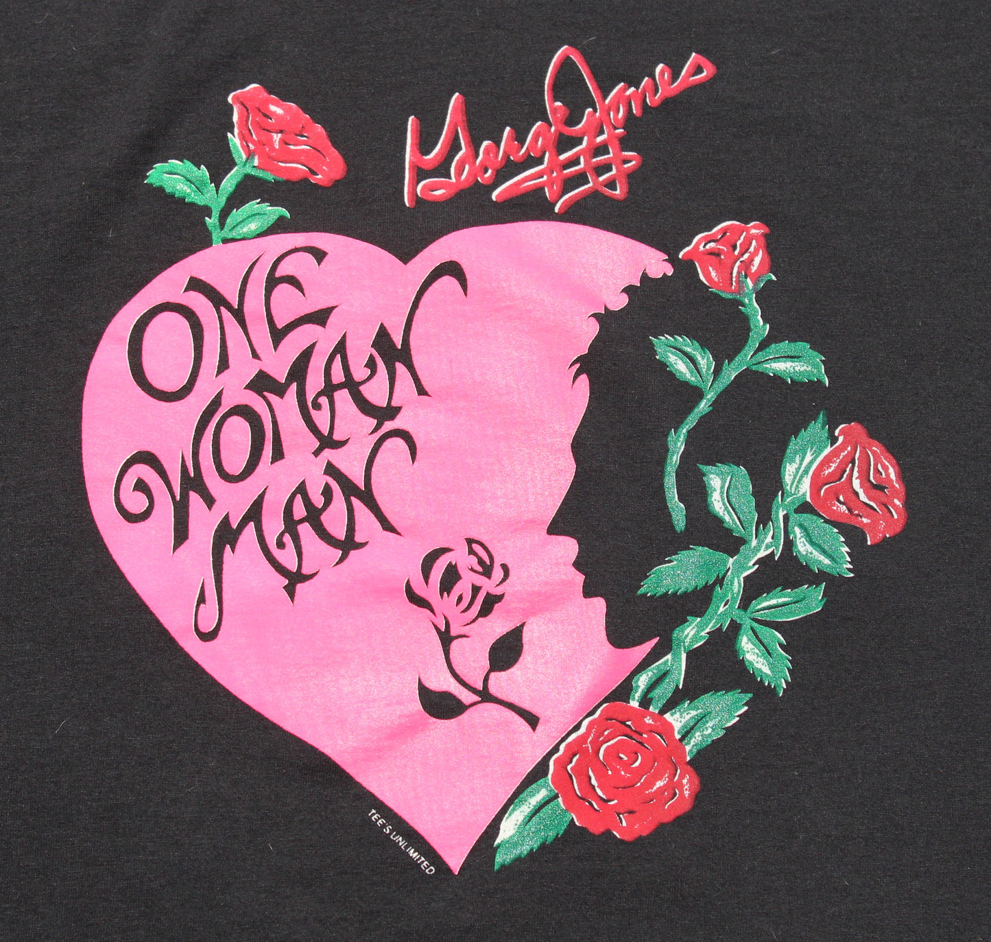 1990's Size Large George Jones "One Woman Man" Tee Shirt