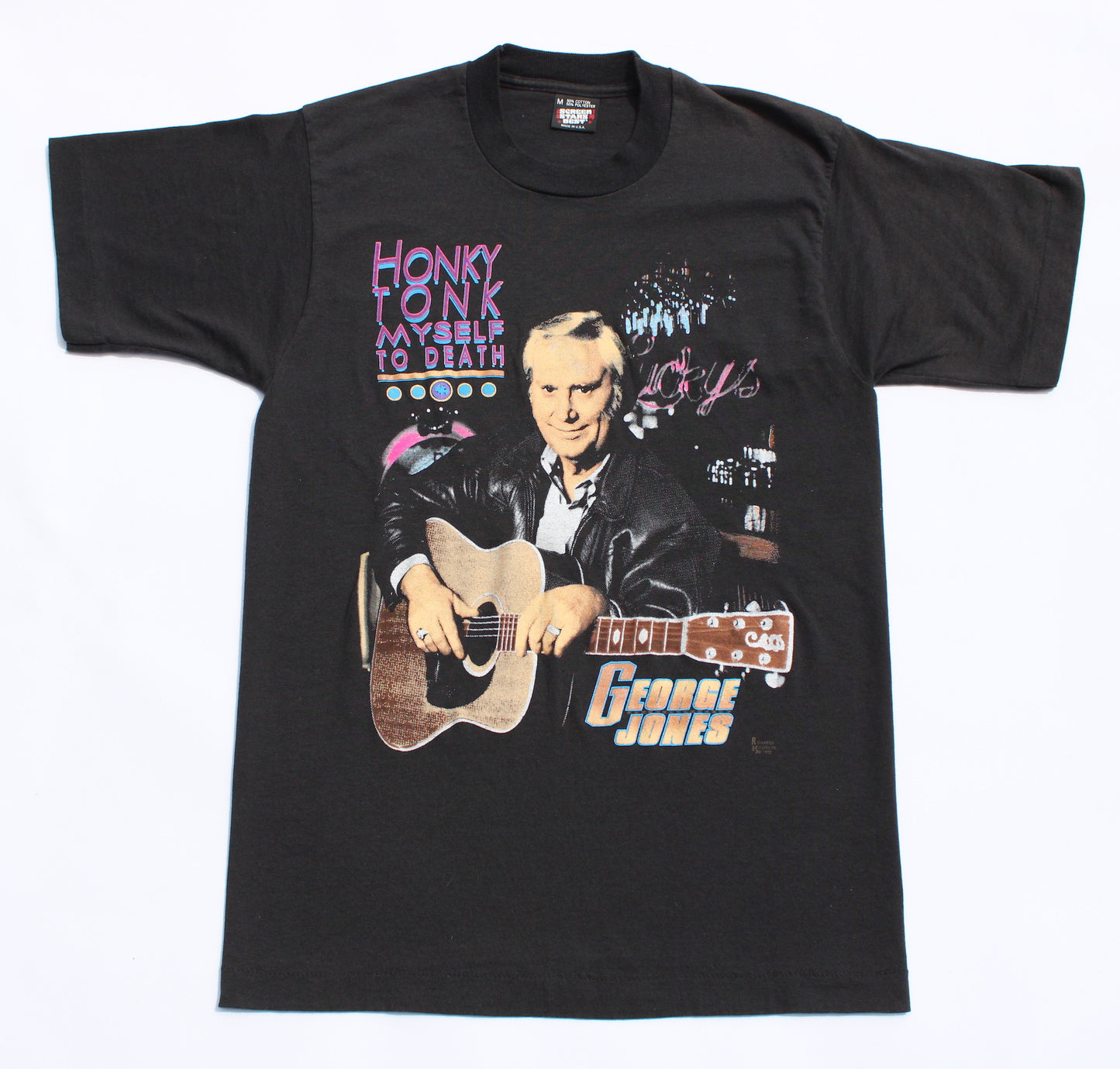 1992 Size Medium George Jones "Honky Tonk Myself To Death" Tee Shirt