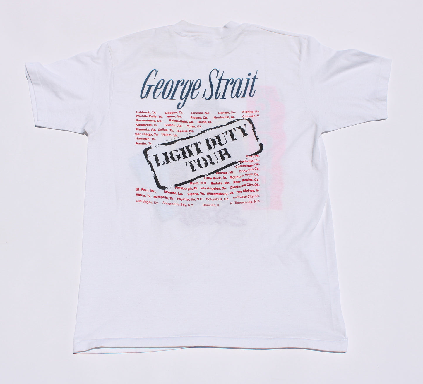 1990's Size Medium George Strait "Livin' It Up" Tee Shirt