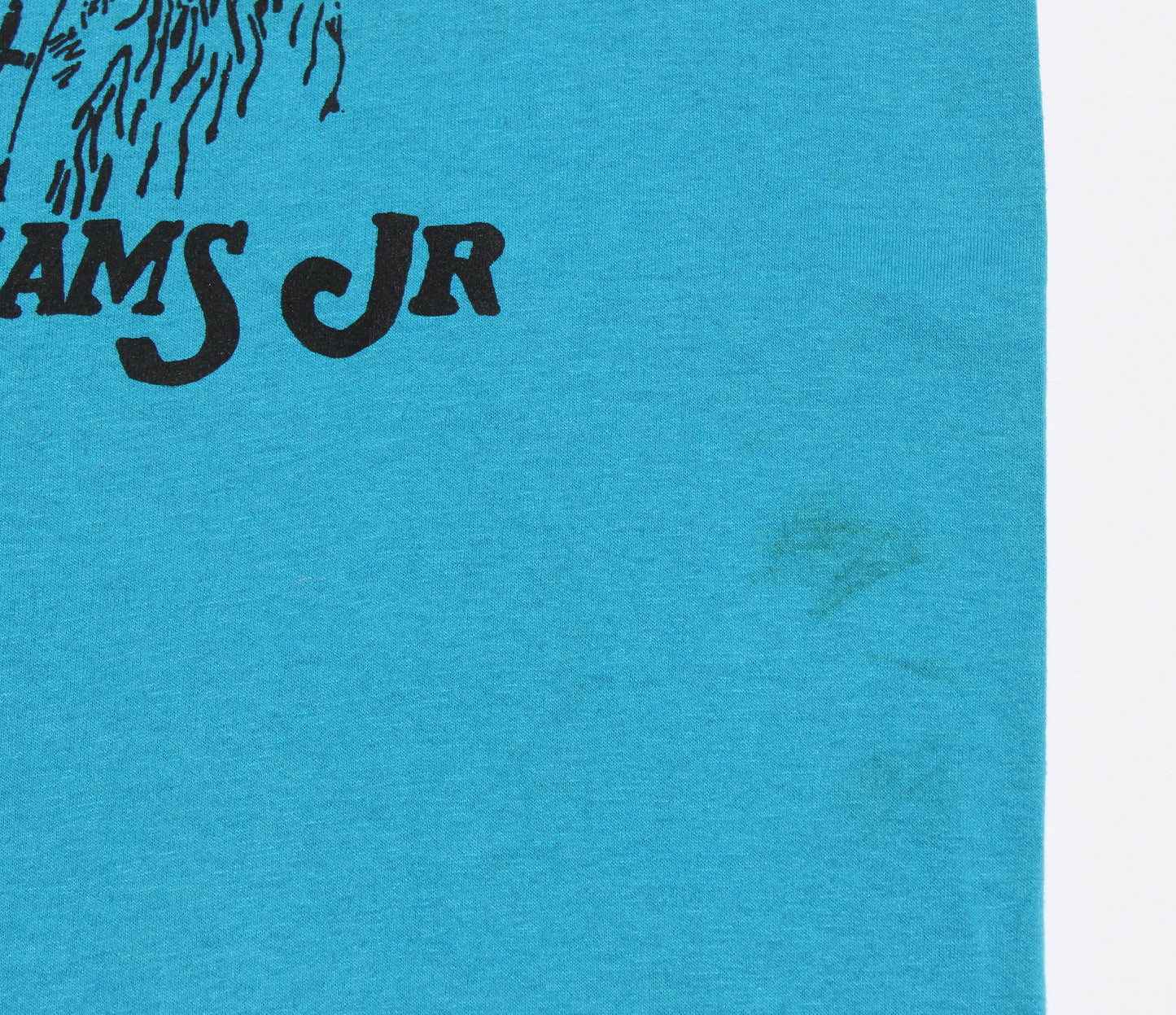 1980's Size Small Hank Williams Jr. "Portrait-Blue" Tee Shirt