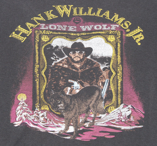 1990 Size Medium Hank Williams Jr. "Lone Wolf Tour" Tee Shirt