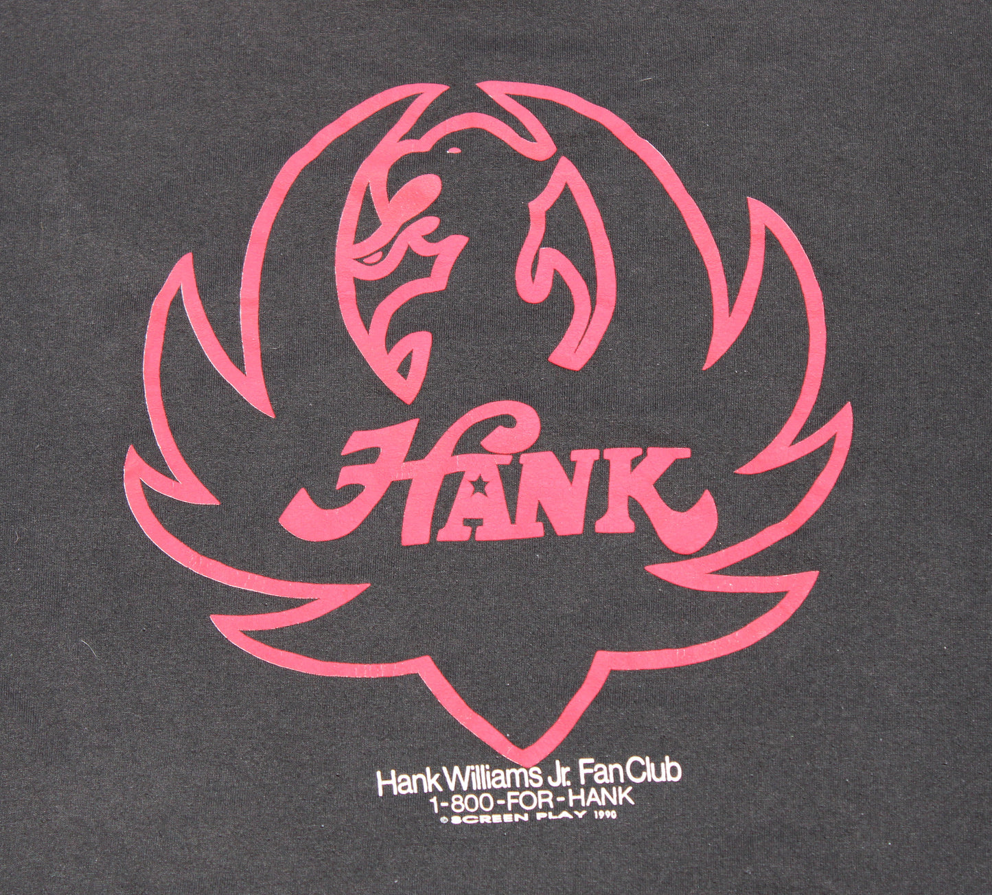 1990 Size XL Hank Williams Jr. "Lone Wolf Tour" Tee Shirt