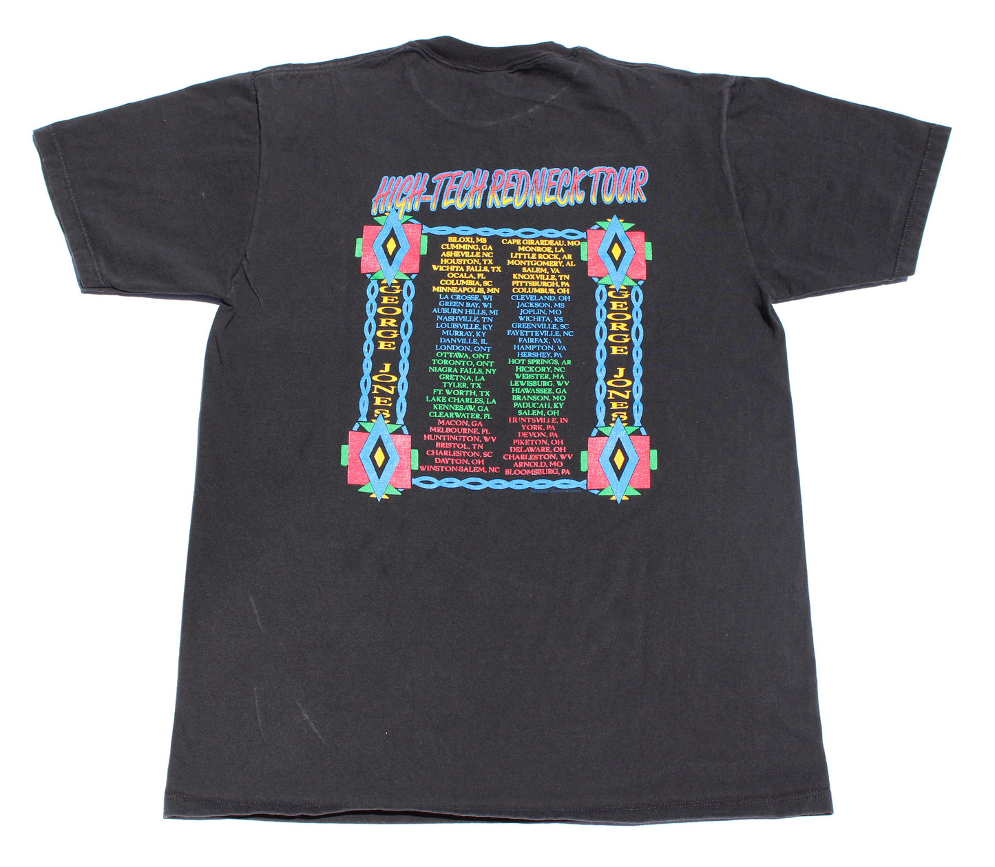 1993 Size Large George Jones "High Tech Redneck" Tour Tee Shirt