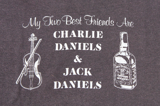 1980's Size Small Charlie Daniel's Band "& Jack Daniels" Tee Shirt