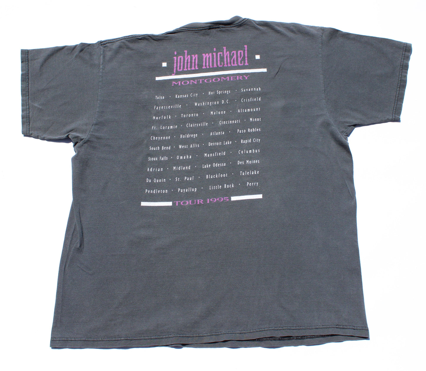 1994 Size XL John Michael Montgomery "Tour 95" Tee Shirt
