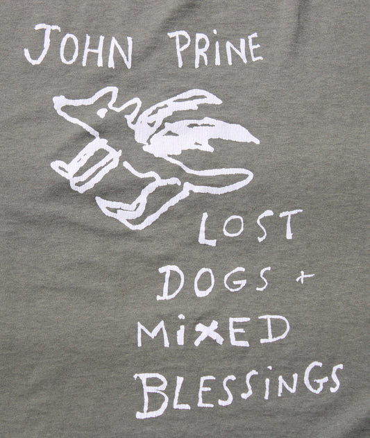 1990's Size XL John Prine "Lost Dogs and Mixed Blessings Tour" Tee Shirt
