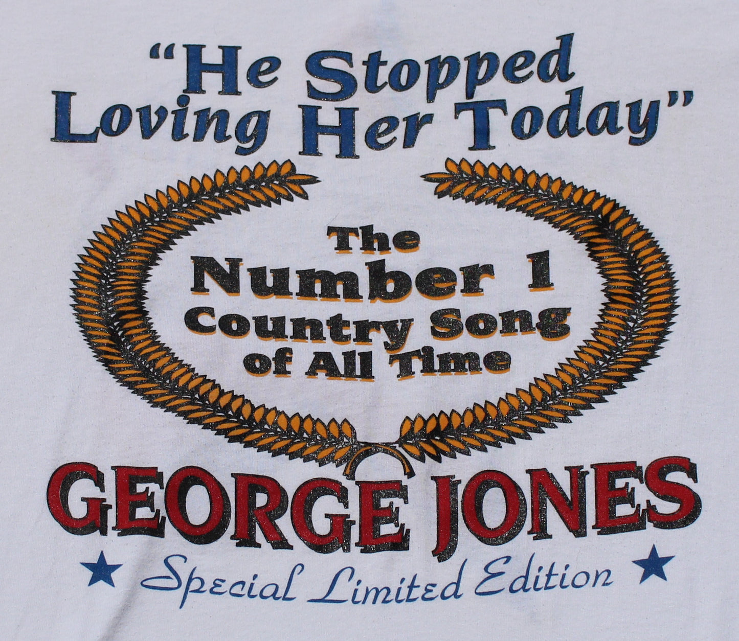 1990's Size XL George Jones "Number One Hit" Tee Shirt