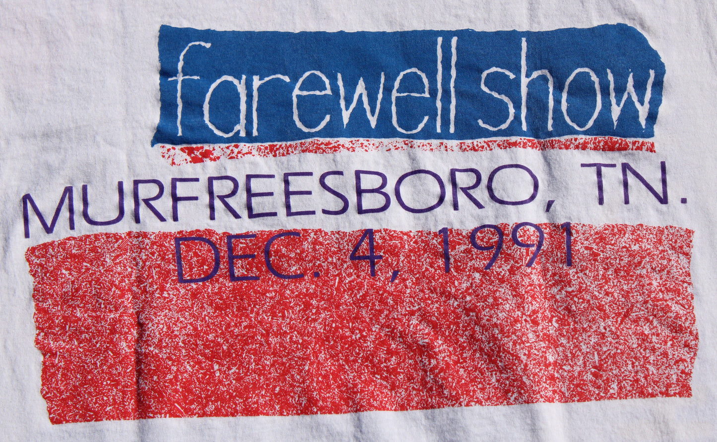 1991 Size XL The Judds "Farewell Show AOP" Tee Shirt