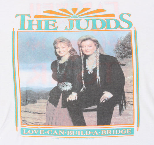 1990 Size XL The Judds "Farewell Tour-White" Tee Shirt