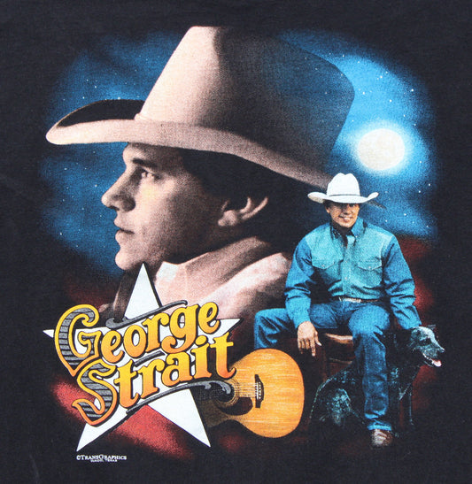 1990's Size Large George Strait "Lead On Tour" Tee Shirt