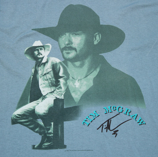 1997 Size Large Tim McGraw "Faces" Tee Shirt