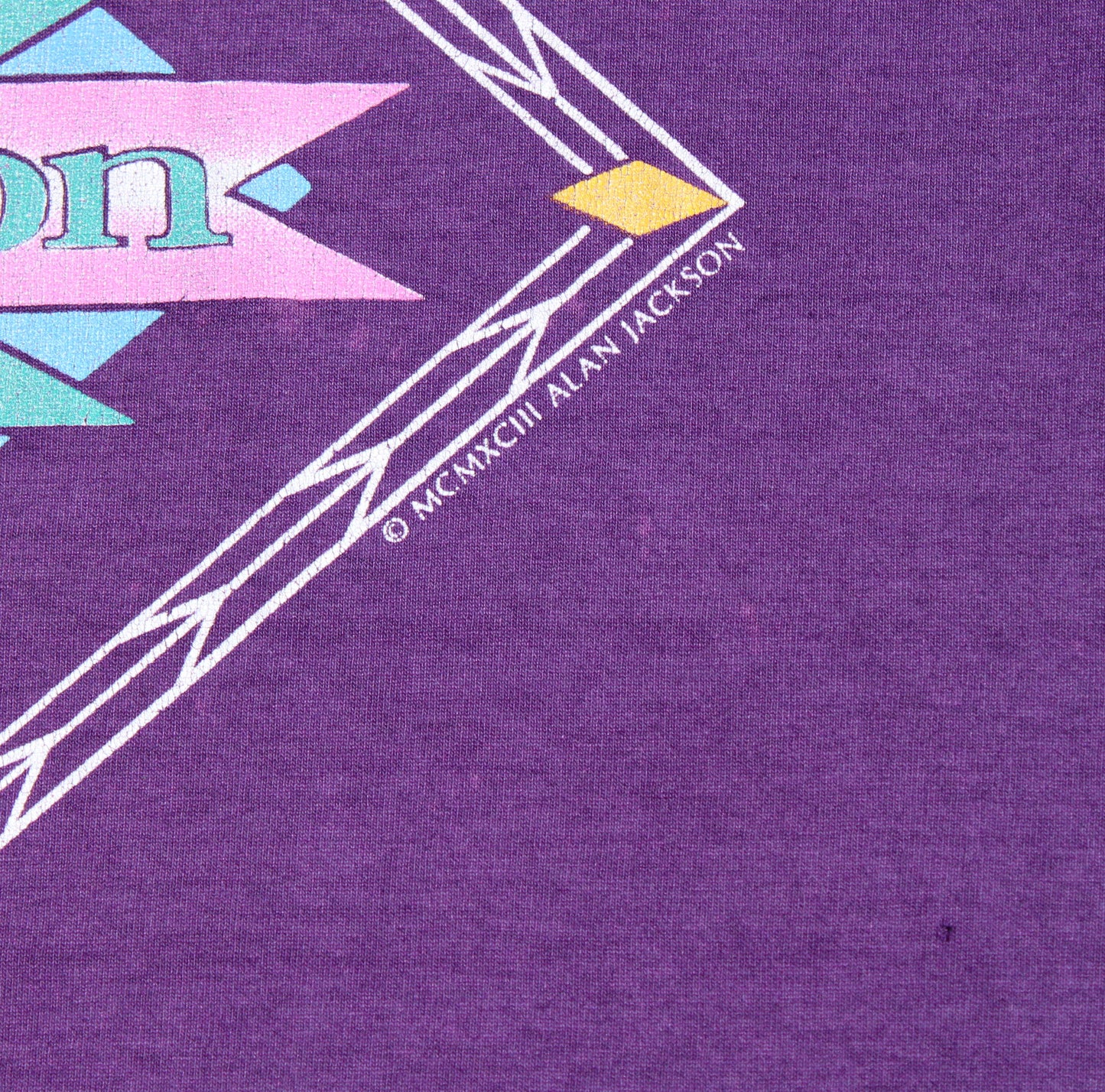 1993 Size XL Alan Jackson "Purple-A Lot About Livin" Tee Shirt