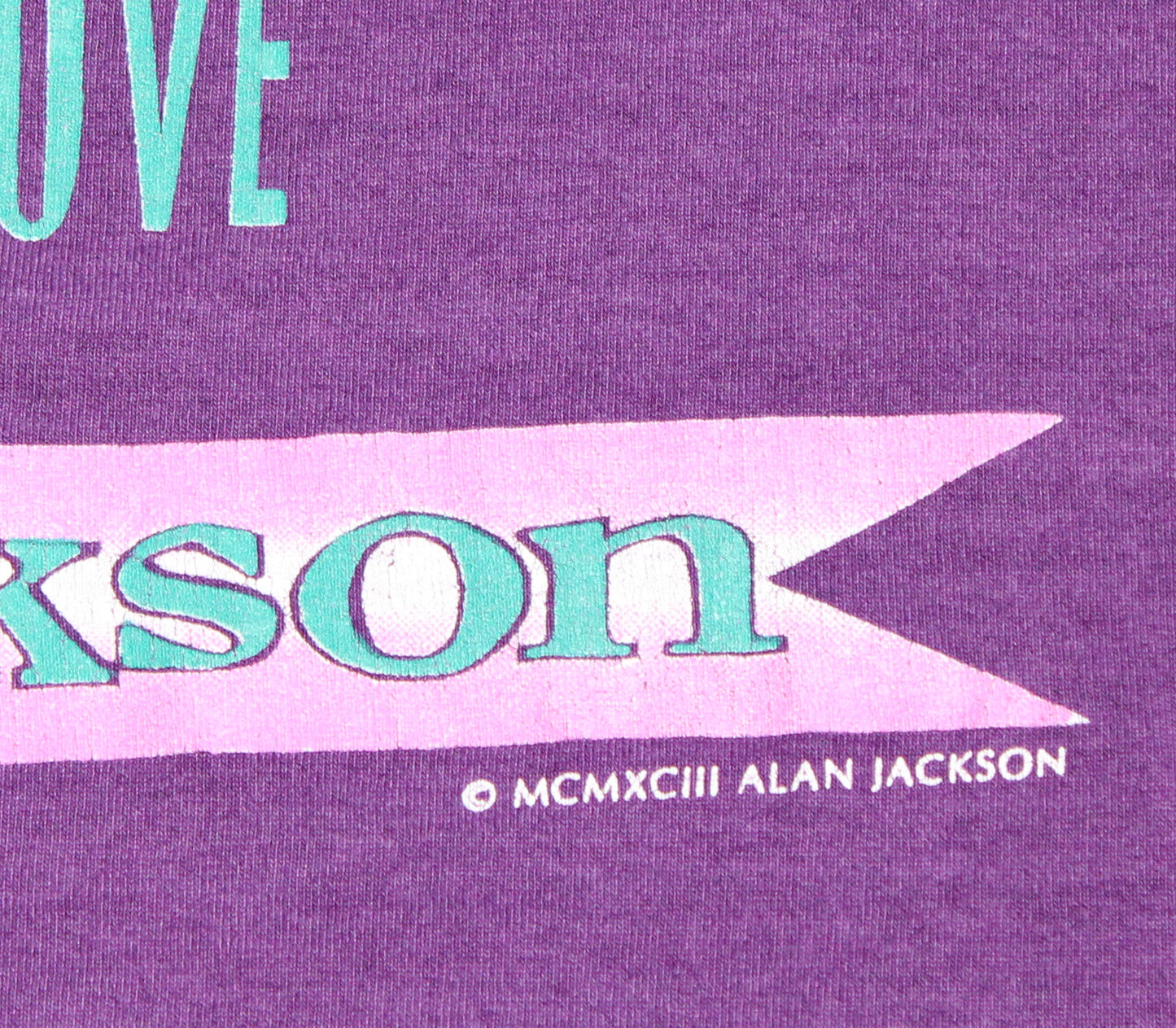 1993 Size XL Alan Jackson "Purple-A Lot About Livin" Tee Shirt