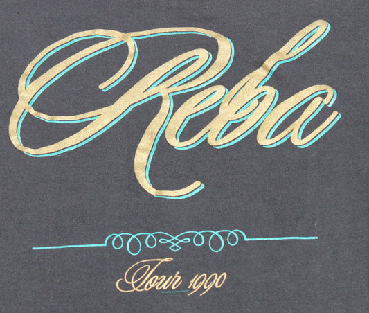 1990 Size Large Reba McEntire "Tour" Long Sleeve Shirt