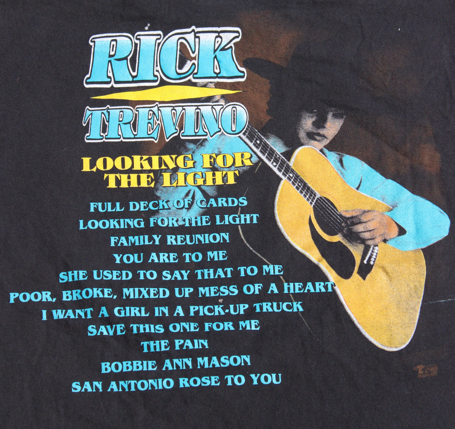 1990's Size Large Rick Trevino "Looking For The Light" Tee Shirt