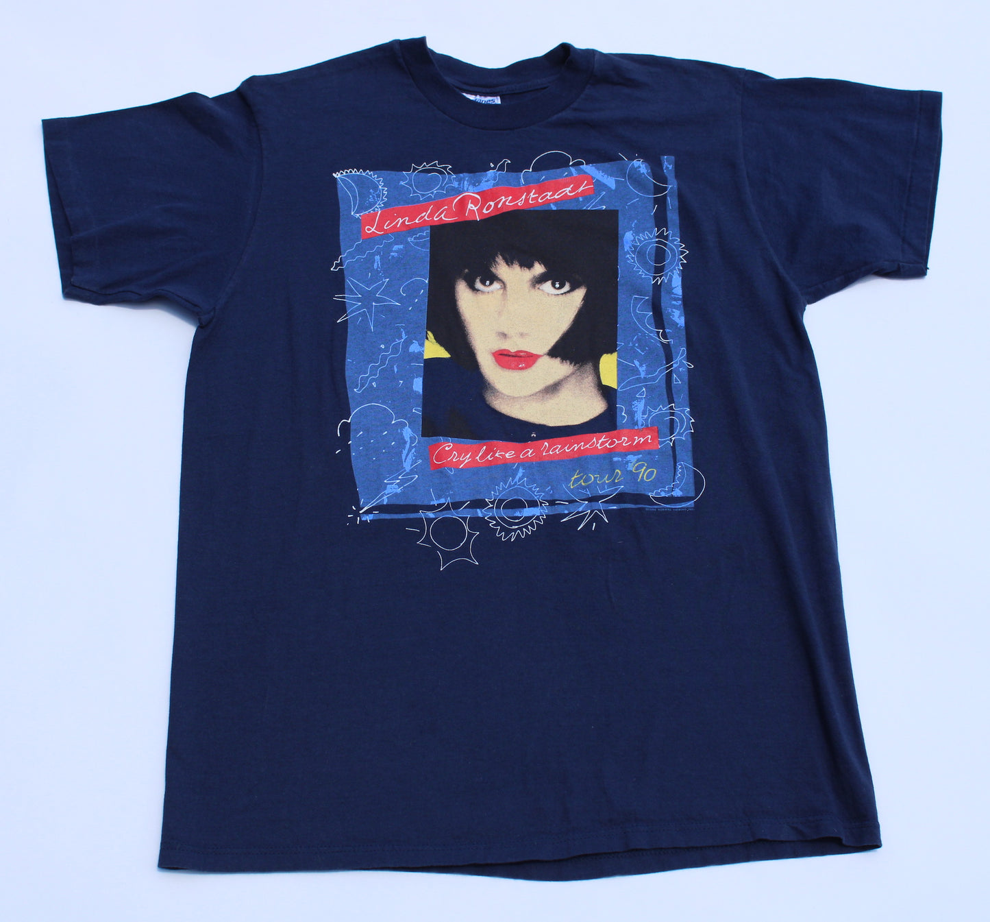 1990 Size Large Linda Ronstadt "Cry Like A Rainstorm Tour" Tee Shirt