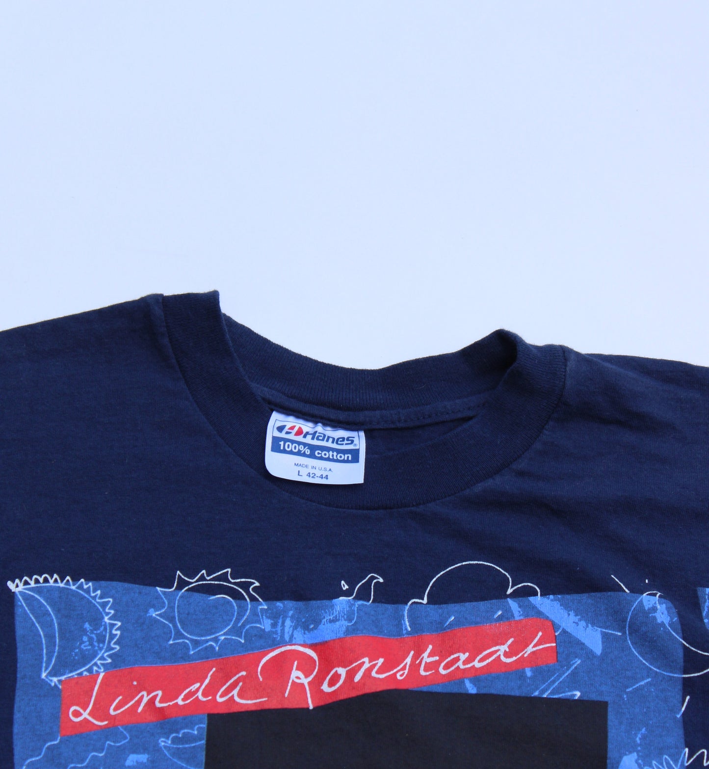 1990 Size Large Linda Ronstadt "Cry Like A Rainstorm Tour" Tee Shirt