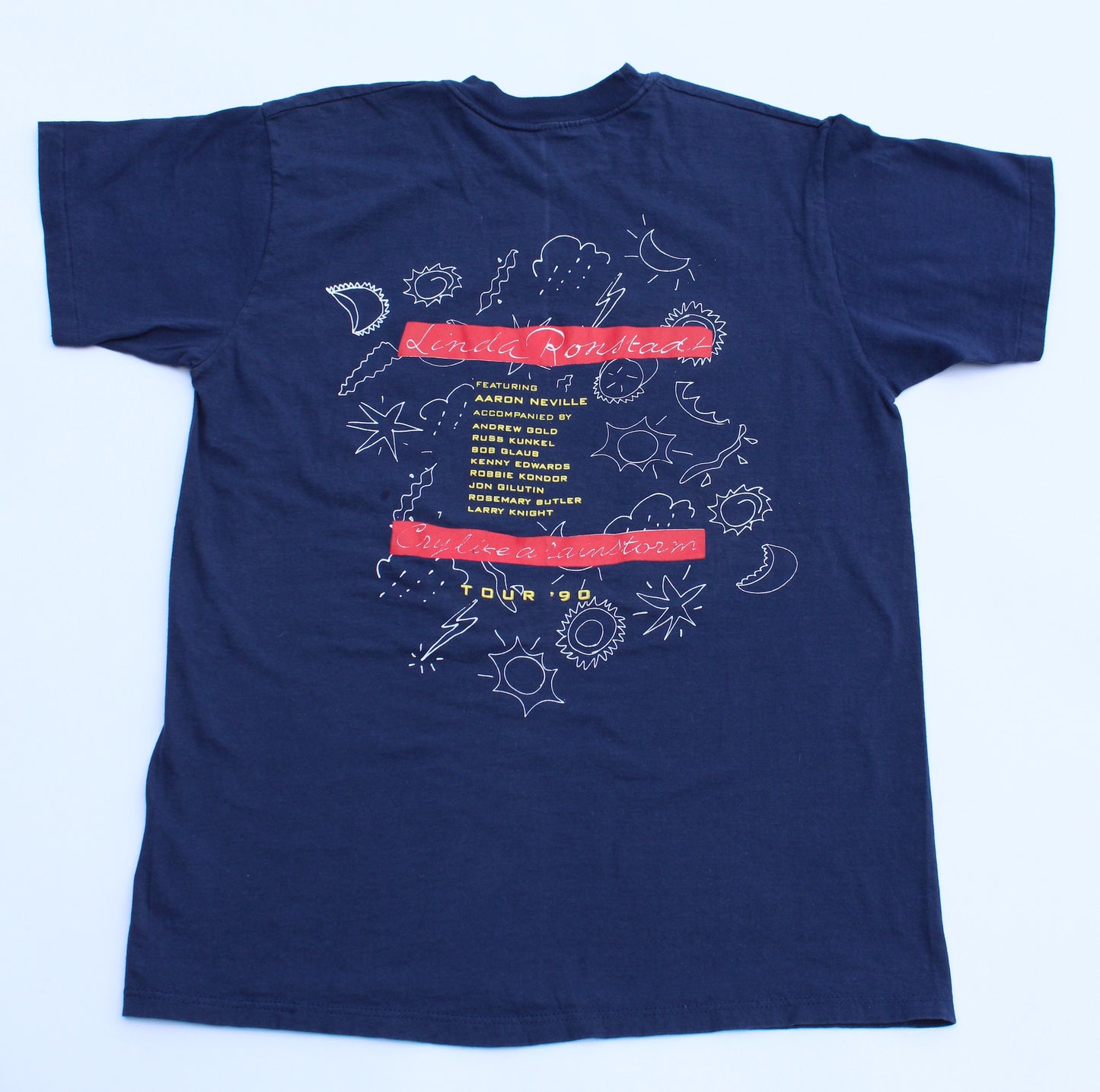 1990 Size Large Linda Ronstadt "Cry Like A Rainstorm Tour" Tee Shirt
