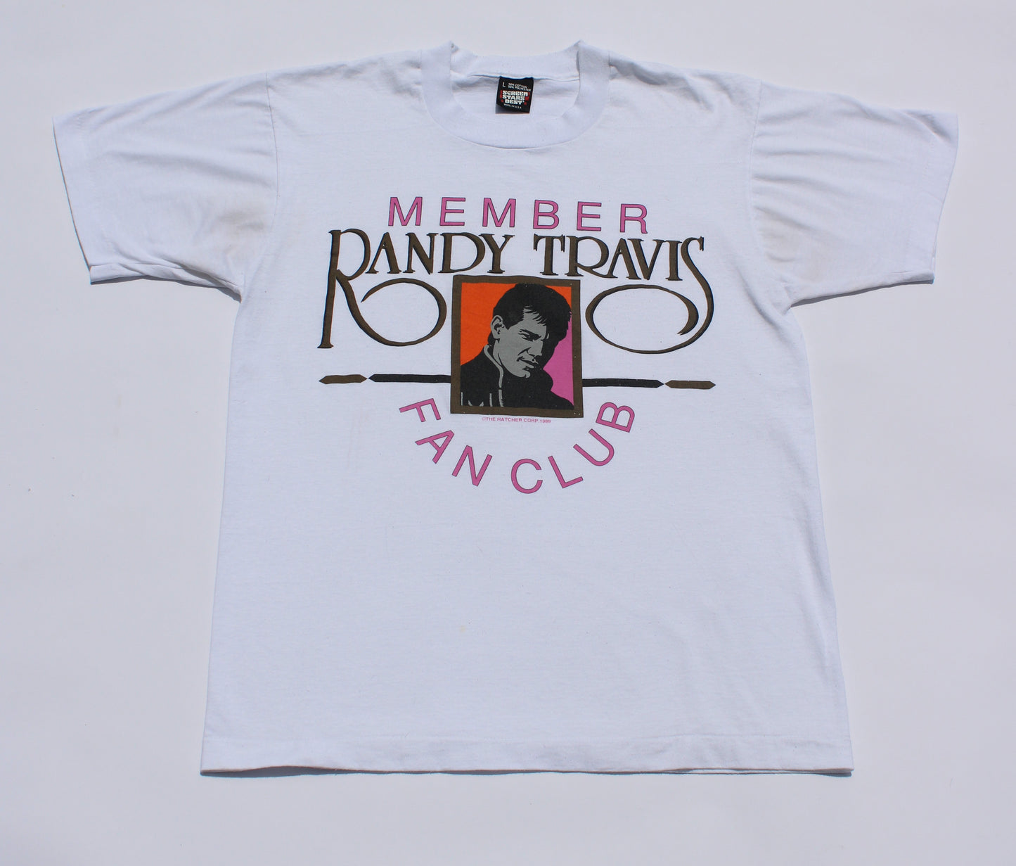 1989 Size Large Randy Travis "Fan Club" Tee Shirt