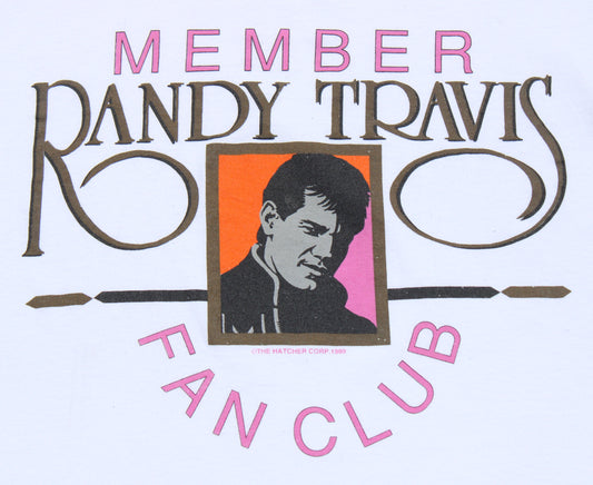 1989 Size Large Randy Travis "Fan Club" Tee Shirt